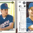 JAMIE MOYER (2) 1990 Upper Deck #619.  RANGERS