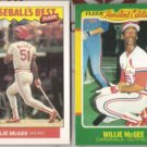 WILLIE McGEE (2) diff. 1986 Fleer Odds LE + Best.  CARDS