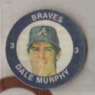DALE MURPHY 1984 Slurpee Pog/Disk Odd #3.  BRAVES
