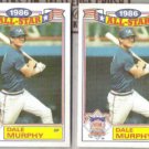 DALE MURPHY (2) 1987 Topps AS Glossy #7 of 22.  BRAVES