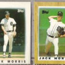 JACK MORRIS 1986 + 1987 Topps mini Lot.  TIGERS