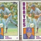 PHIL NIEKRO (2) 1984 Topps #650.  BRAVES
