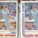 AMOS OTIS (2) 1982 Topps In Action #726.  ROYALS