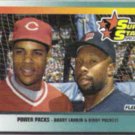 KIRBY PUCKETT 1992 Fleer #704 w/ B. Larkin.  TWINS