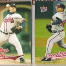 RUSS ORTIZ 2004 + 2005 Fleer Ultra.  BRAVES