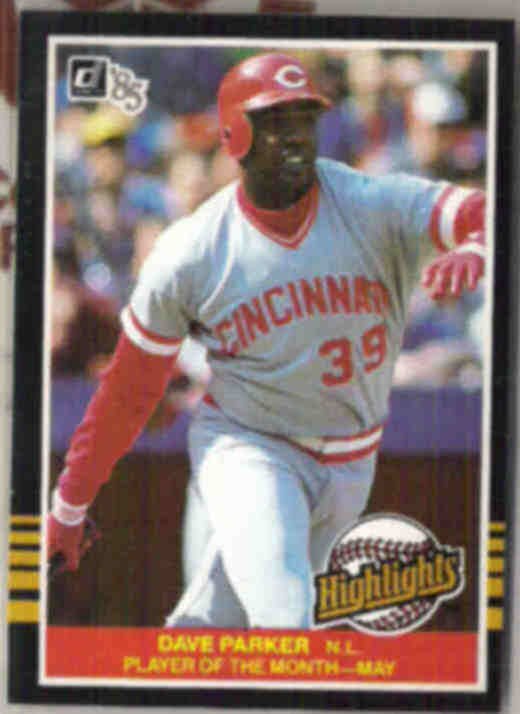 DAVE PARKER 1985 Donruss HL #13. REDS