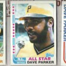 DAVE PARKER 1982 Topps #40, #343 AS + #41 In Action.  PIRATES