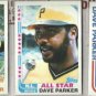 DAVE PARKER 1982 Topps #40, #343 AS + #41 In Action.  PIRATES