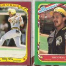 TONY PENA 1986 + 1987 Fleer Star Stickers.  PIRATES