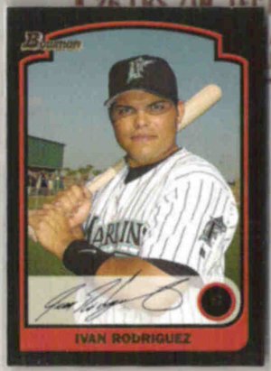 IVAN RODRIGUEZ 2003 Bowman #77.  MARLINS