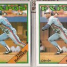 TIM RAINES 1988 Topps + O-Pee-Chee.  EXPOS