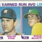 NOLAN RYAN 1982 Topps Leaders #167.  ASTROS
