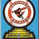 19?? Fleer ORIOLES Logo Sticker.  Old Bird.