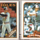 CAL RIPKEN 1988 #650 + 1989 Topps #250.  ORIOLES