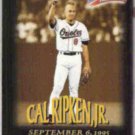 CAL RIPKEN 1997 Fleer Million $ Moments Insert #8 of 50.  ORIOLES