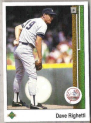 DAVE RIGHETTI 1989 Upper Deck #59.  YANKEES