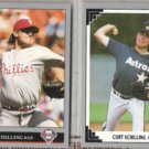 CURT SCHILLING 1991 + 1992 Leaf.  ASTROS / PHILLIES