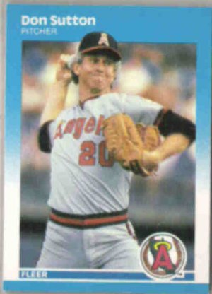 DON SUTTON 1987 Fleer #93.  ANGELS