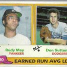 DON SUTTON 1981 Topps #7 w/ Rudy May.  DODGERS