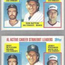 DON SUTTON (2) 1984 Topps #716 w/ Blyleven.  BREWERS