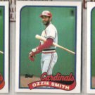 OZZIE SMITH (3) 1989 Topps #230.  CARDS