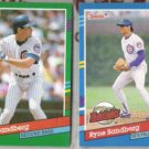RYNE SANDBERG 1991 Donruss #504 + Highlights #BC-7.  CUBS