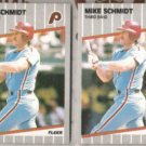 MIKE SCHMIDT (2) 1989 Fleer #582.  PHILLIES