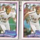 MIKE SCHMIDT (2) 1989 Topps #100.  PHILLIES