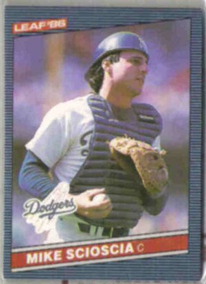 MIKE SCIOSCIA 1986 Leaf #87.  DODGERS