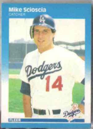 MIKE SCIOSCIA 1987 Fleer #454.  DODGERS