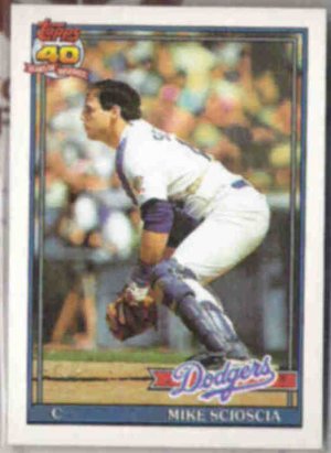 MIKE SCIOSCIA 1991 Topps #305.  DODGERS