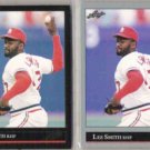 LEE SMITH 1992 Leaf Black GOLD Insert w/ sister.  CARDS