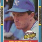 BRET SABERHAGEN 1987 Donruss Highlights #6.  ROYALS