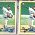 BRET SABERHAGEN 1989 Topps + Hi-Gloss.  ROYALS