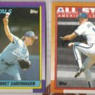 BRET SABERHAGEN 1990 Topps + 1990 Topps AS.  ROYALS