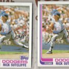 RICK SUTCLIFFE (2) 1982 Topps #609.  DODGERS