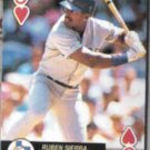 RUBEN SIERRA 1992 US Card Co. Aces 9-Hearts.  RANGERS