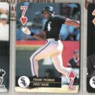 FRANK THOMAS (3) 1992 Aces Lot 7 Club, Heart + 4-Diamonds.  WHITE SOX