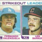 FERNANDO VALENZUELA 1982 Topps #166 w/ L. Barker.  DODGERS