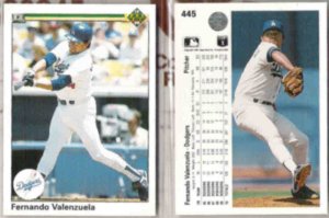 FERNANDO VALENZUELA (2) 1990 Upper Deck #445.  DODGERS
