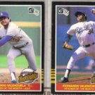 FERNANDO VALENZUELA (2) 1985 Donruss HL #28 + 6.  DODGERS