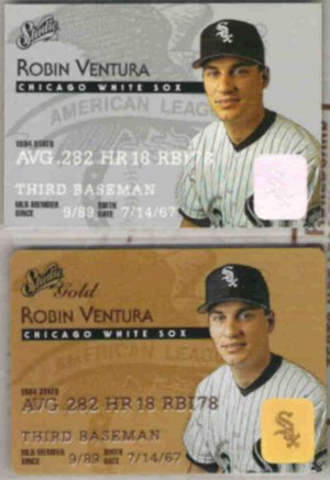ROBIN VENTURA 1995 Studio Solid Gold Insert w/ sister.  WHITE SOX