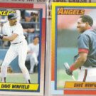 DAVE WINFIELD 1990 Topps + 1990 Topps Traded.  YANKEES / ANGELS