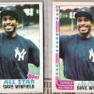 DAVE WINFIELD 1982 Topps All Star + OPC sister.  YANKEES