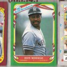 DAVE WINFIELD 1986, 1987 + 1988 Fleer Star Stickers.  YANKEES