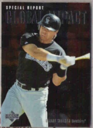 LARRY WALKER 1996 Upper Deck Global Impact #182.  ROCKIES