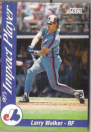 LARRY WALKER 1992 Score Impact Player Insert #29.  MONTREAL