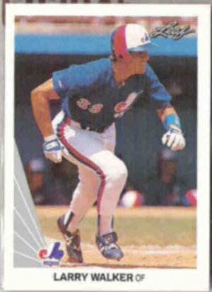 LARRY WALKER 1990 Leaf #325.  EXPOS