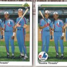 LARRY WALKER (2) 1990 UD Rookie Threats #702.  EXPOS