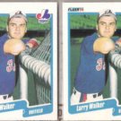 LARRY WALKER (2) 1990 Fleer Rookie #363.  EXPOS